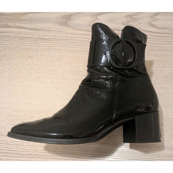 New Paul Green Panache Boot Black Crinkled Patent Size 7.5 US‎ size 10 - Picture 6 of 7